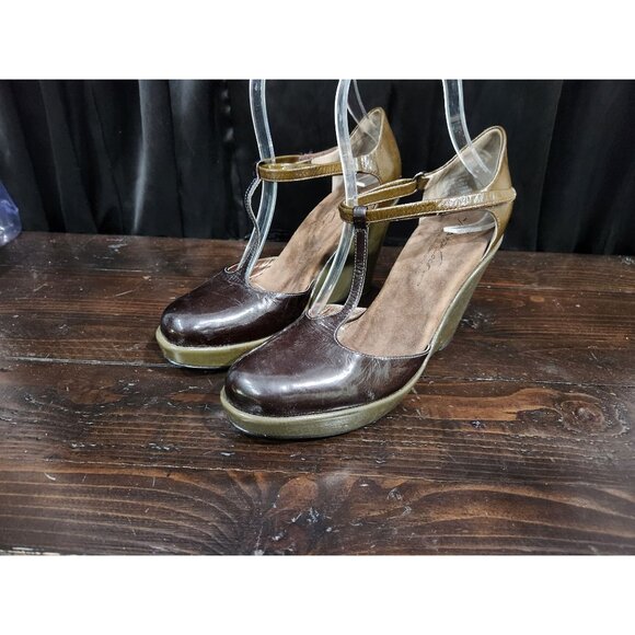 EUC Kenneth Cole Knotting Hill Patent Leather Mary Jane Platform Heels /Sz. 5.5M - Picture 1 of 9